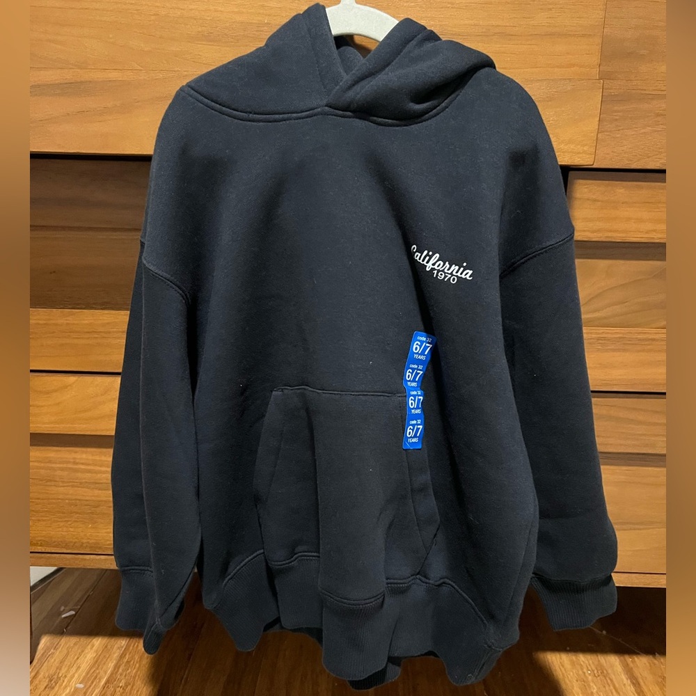Zara Black Hoodie with California Embroidery